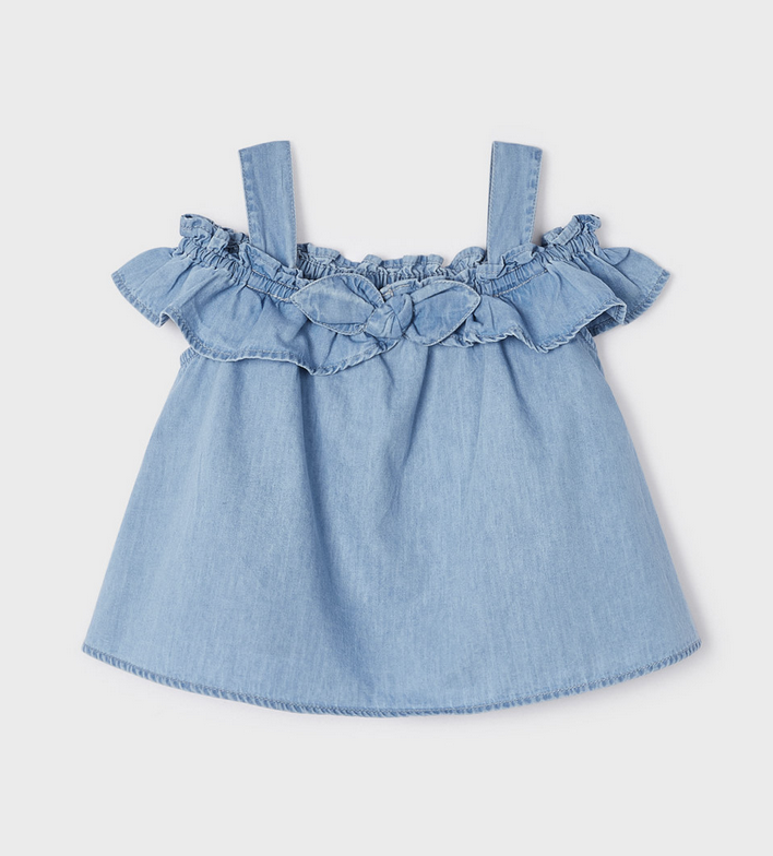 Mayoral 3146 5 Ruffled blouse Denim