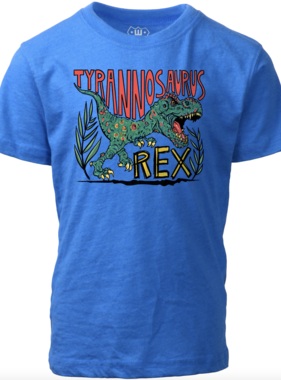 Wes And Willy T-Rex SS Tee Blue