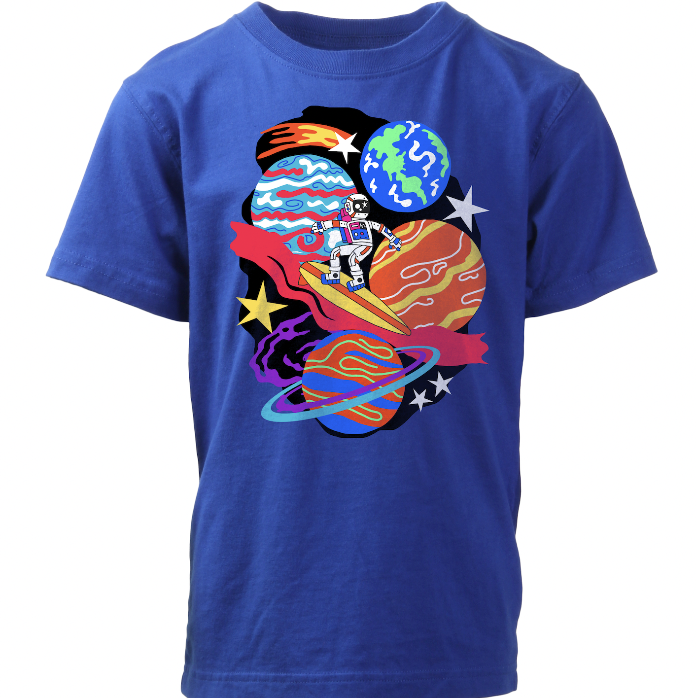 Wes And Willy Space Surf SS Tee Blue Moon