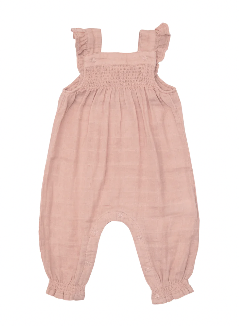 Angel Dear DUSTY ROSE Smocked Coverall