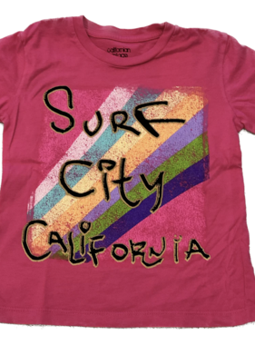 S/S Tee Shirt Surf City Hot Pink