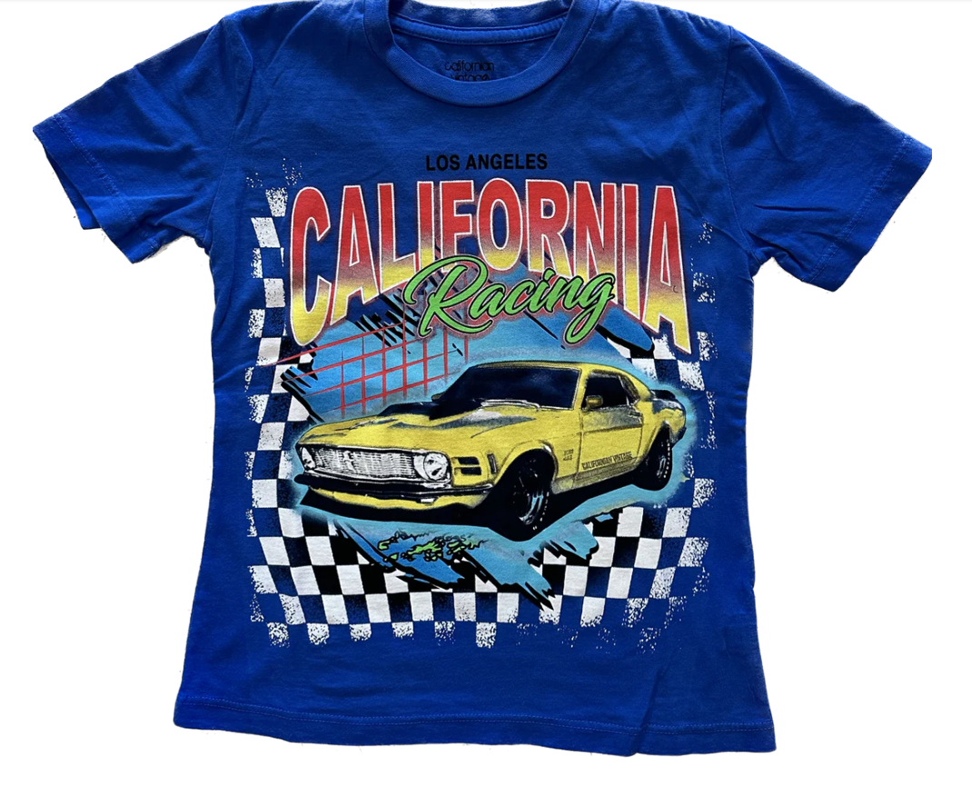Californian Vintage S/S tee-Cali Racing-Royal