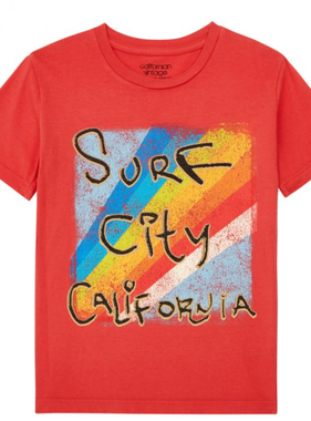 S/S Surf City Tee Red