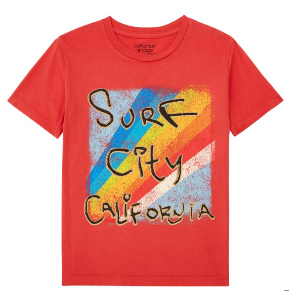 S/S Surf City Tee Red