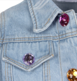 Lola and The Boys Crystal Rain Denim Jacket Fringe