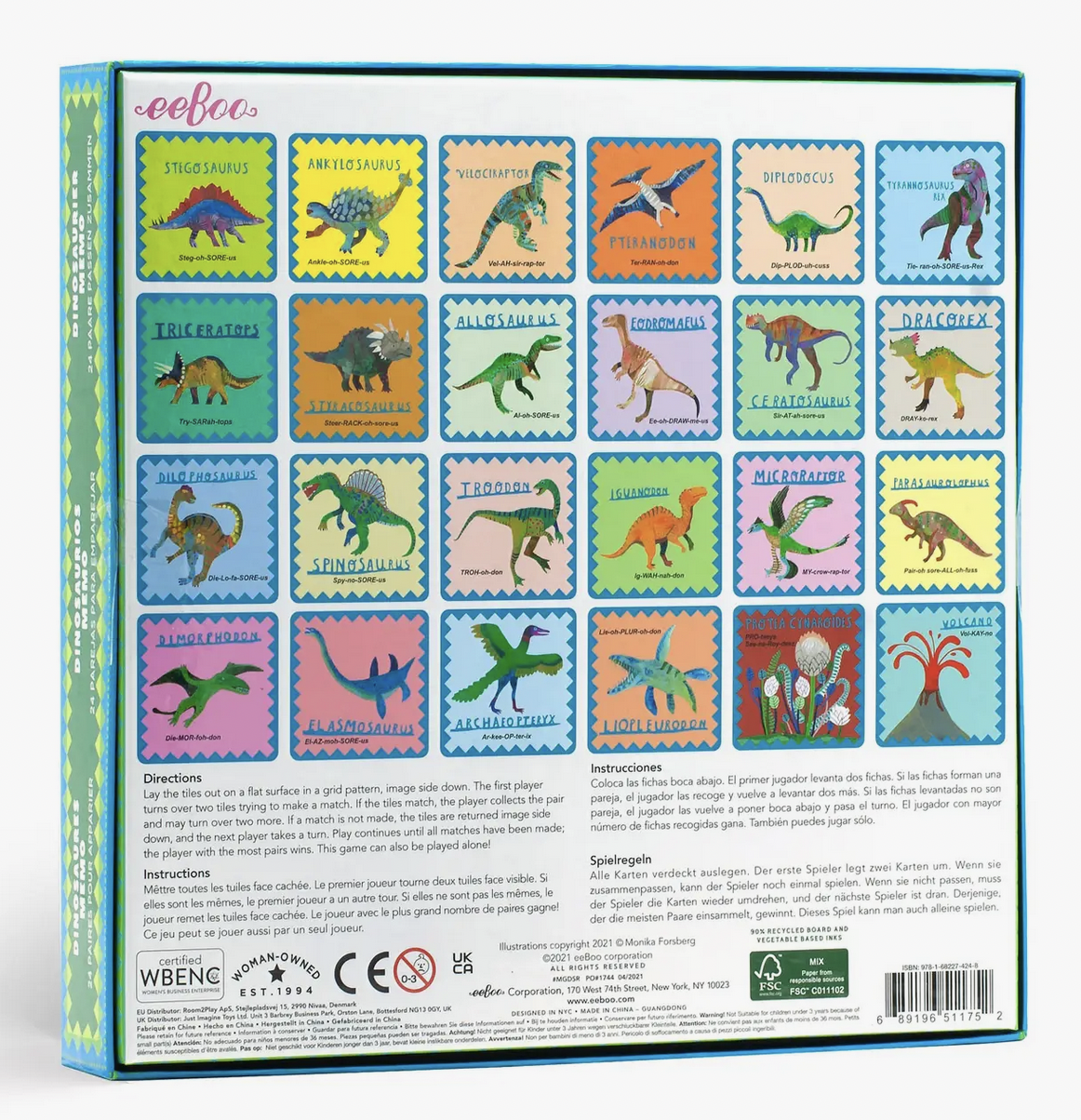 Shiny Dinosaur Memory and Matching Game