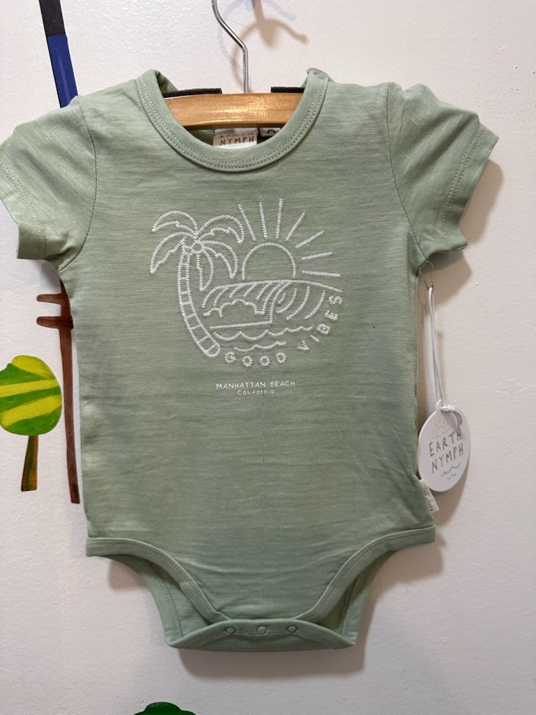Earth Nymph BABY BOYS ROMPER COASTAL SUNRISE SAGE