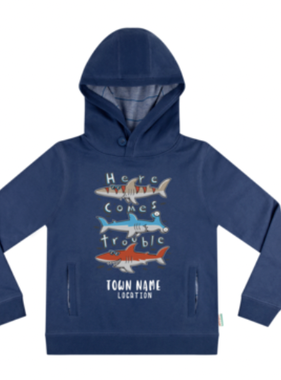 Earth Nymph Boys Hoody Shadey Trouble Denim