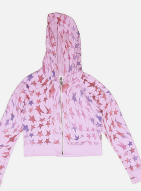 T2Love L/S Hoody Psychedellic Star Pink