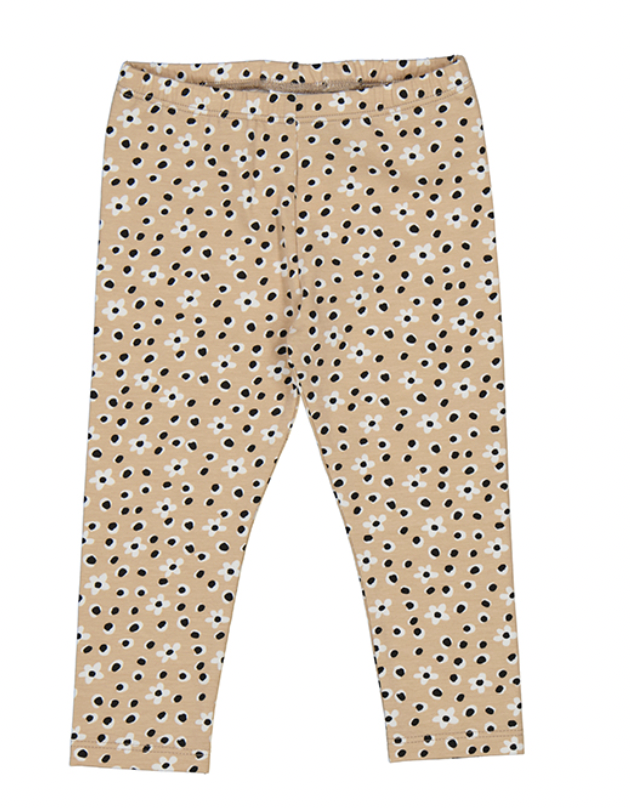 2763 83 Leggings-Floral-Camel - Bella Beach Kids