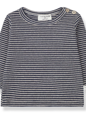 1 + in the Family Kerem L/S Top Navy/Taupe LAST ONE SIZE 24 MO