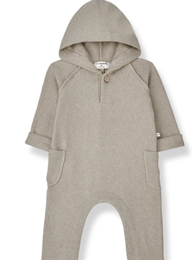 1 + in the Family Leonard Jumpsuit Hood-Taupe LAST ONE 24 month