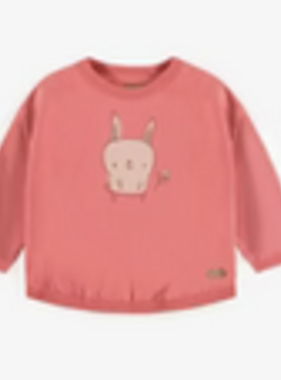 Sourismini Pink L/S t-shirt with a bunny in soft jersey