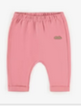 Sourismini Pink stretch pants in soft organic jersey