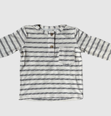 Baby Sprouts Henley Shirt in Black Stripe