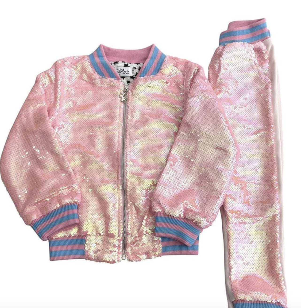 Lola and The Boys Pretty in Pink Unicorn Sequin Set