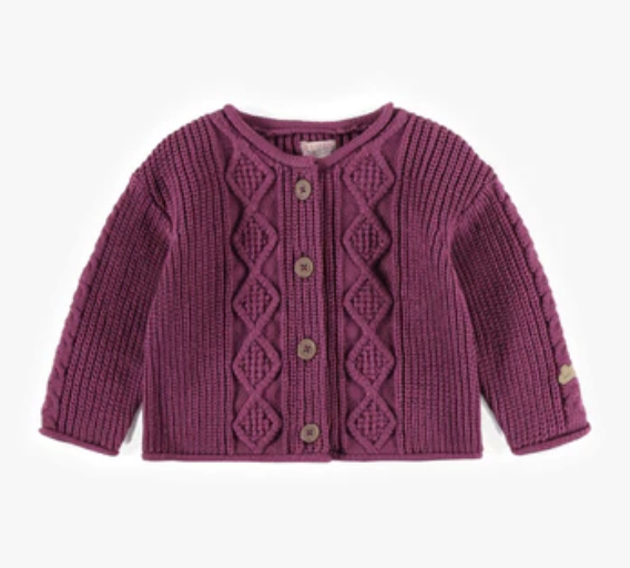 Sourismini Purple Knitted Vest/Cardigan