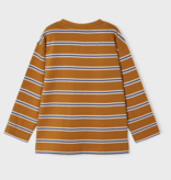 Mayoral 4019 27 L/s stripes t-shirt-Ochre