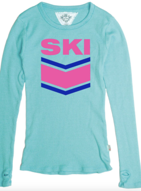 T2Love L/S CREW NECK W/ THUMBHOLE #285 SKI CHEVRON