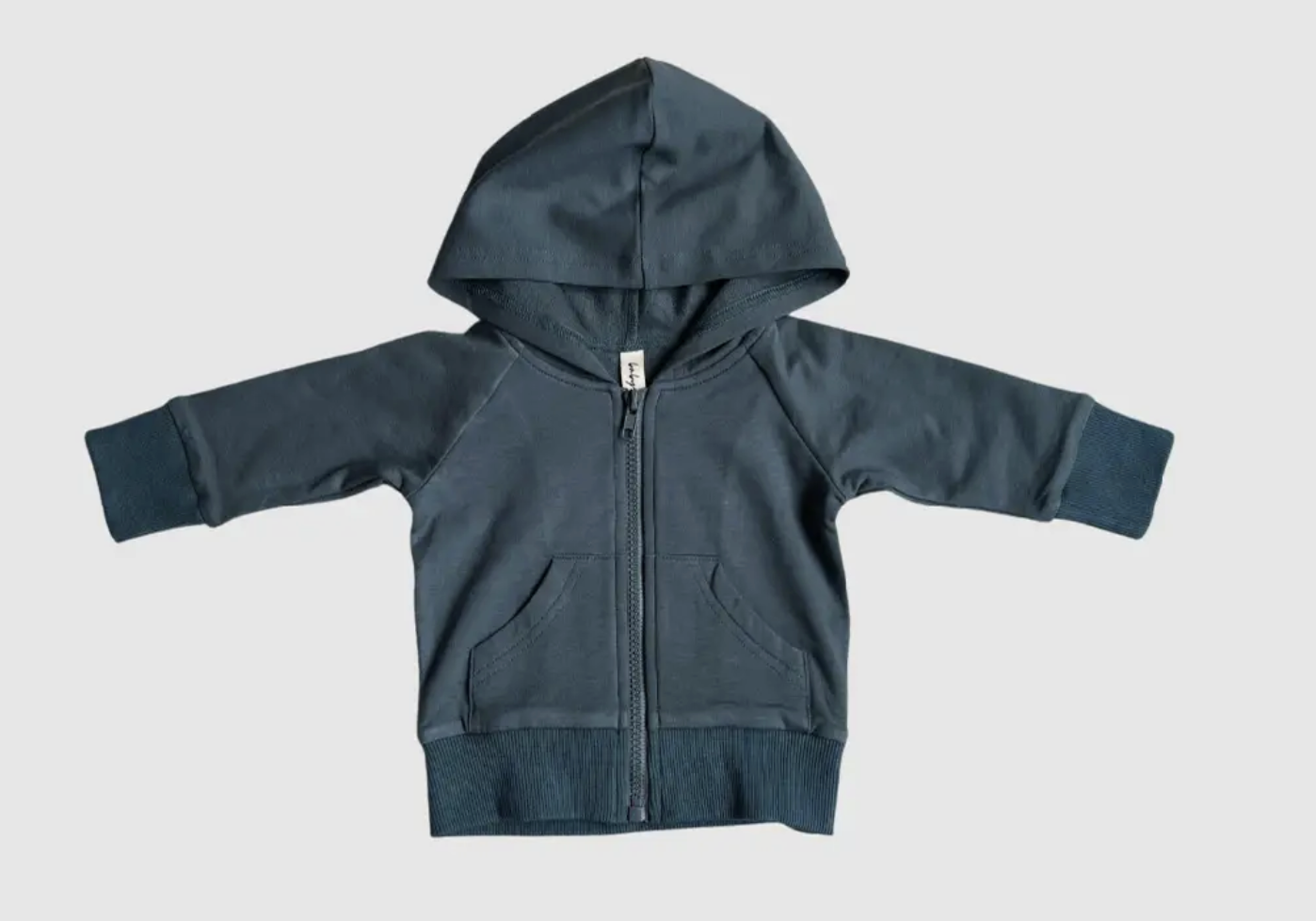 Baby Sprouts Hooded Jacket-Dark Slate