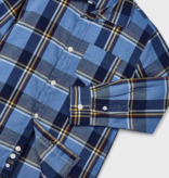 Mayoral 4111 65 L/s checked shirt-Sky
