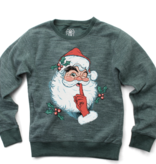 Wes And Willy Santa Reversible Crew Evergreen