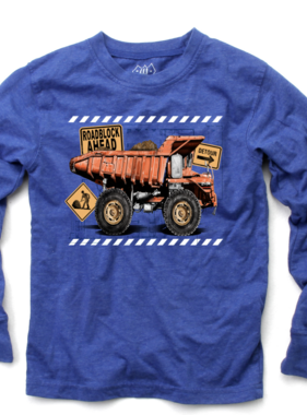 Wes And Willy Dump Truck L/S Tee Blue Moon