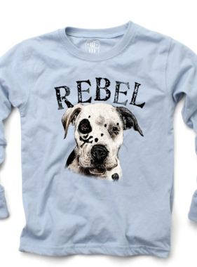 Wes And Willy Rebel Dog L/S Tee UNC