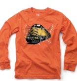 Wes And Willy Train L/S Tee Orange Crush