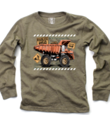 Wes And Willy Dump Truck L/S Tee-Green