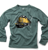 Wes And Willy Train L/S Tee Shirt-Evergreen