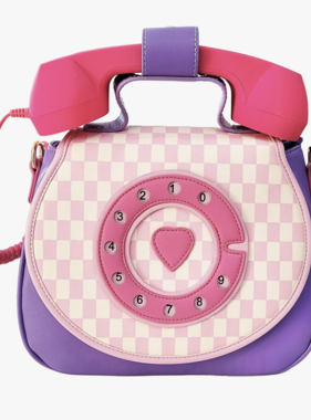Novelty Purses Ring Ring Phone Convertible Handbag - Pastel Checkerboard