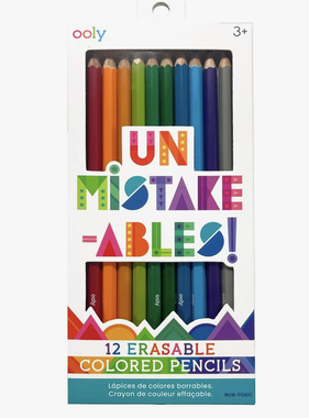 Ooly Un-Mistake-Ables! Erasable Colored Pencils- (Set of 12) 128-181