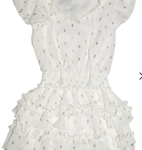 Flowers By Zoe DRESS OFF WHITE GOLD DOT DCS101TA-OWD189