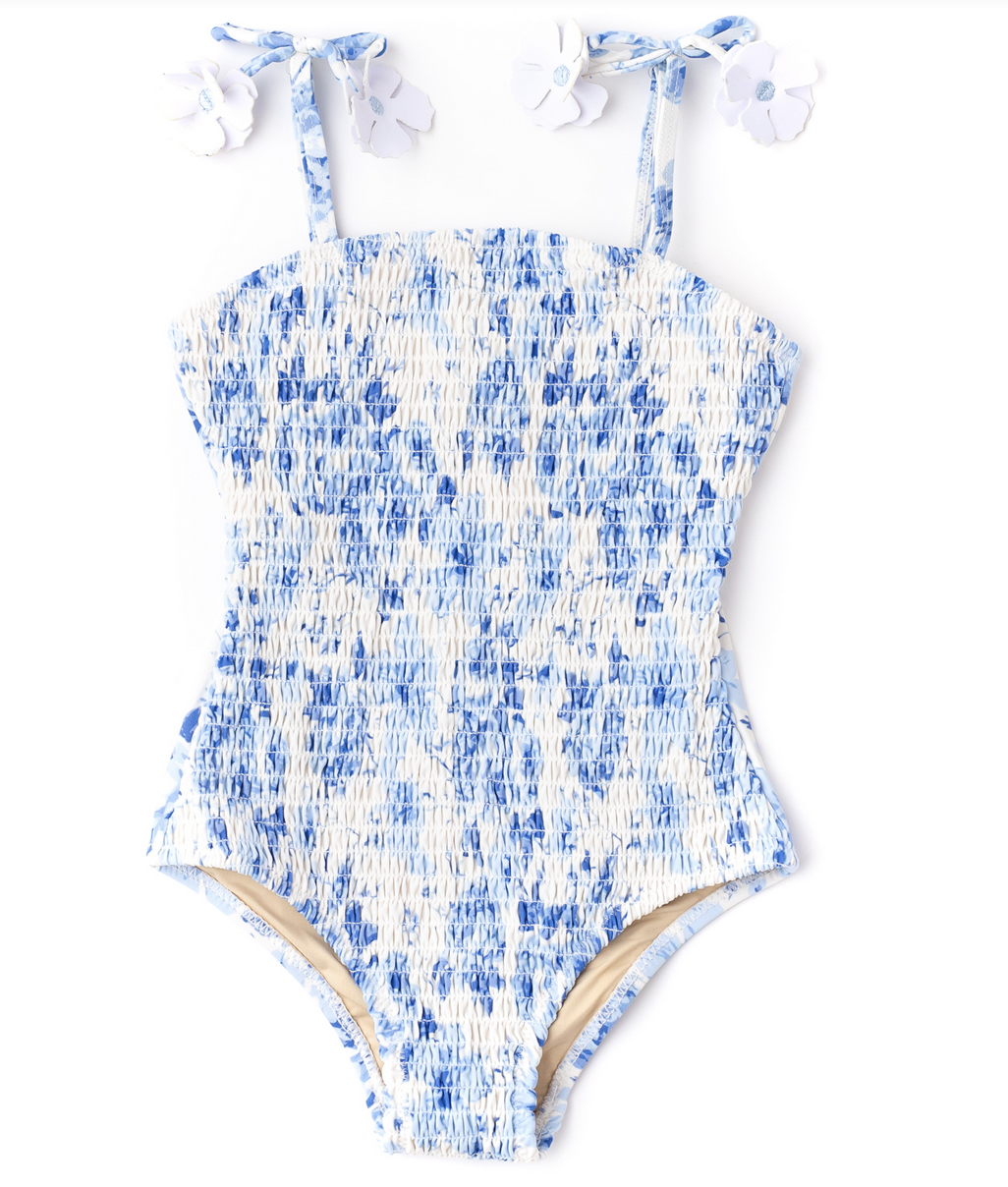 Shade Critters Smocked 1pc - Hibiscus Rose Blue