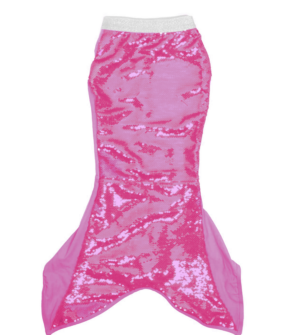 Sequin Mermaid Tail Hot Pink