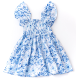 Shade Critters Smockd Cotton Dress-Hibiscus Rose