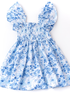 Shade Critters Smockd Cotton Dress-Hibiscus Rose