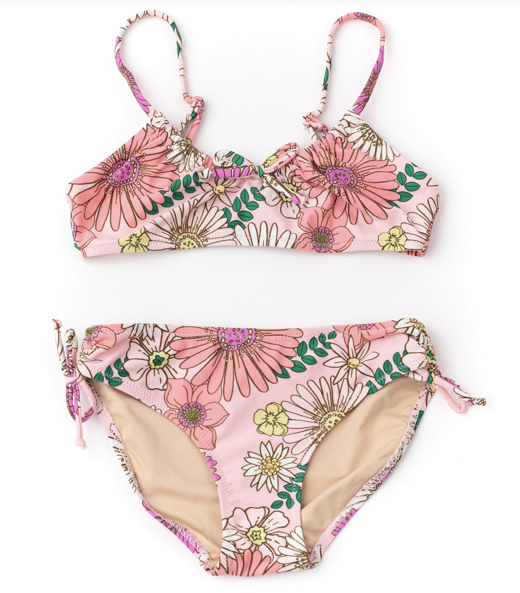 Tie Back Bikini-Retro Blossom