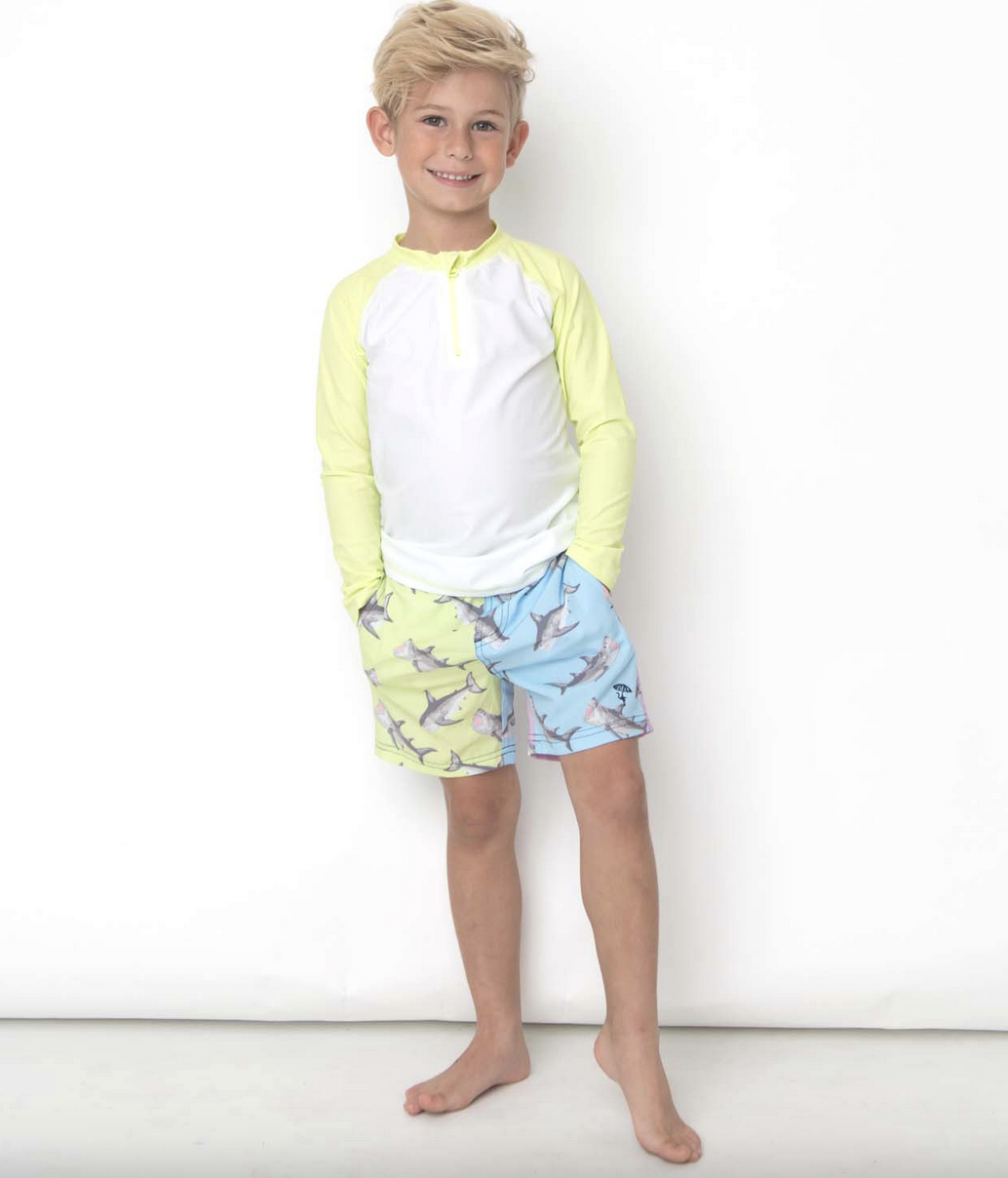 Shade Critters Boys WaterTrunks-Block Shark