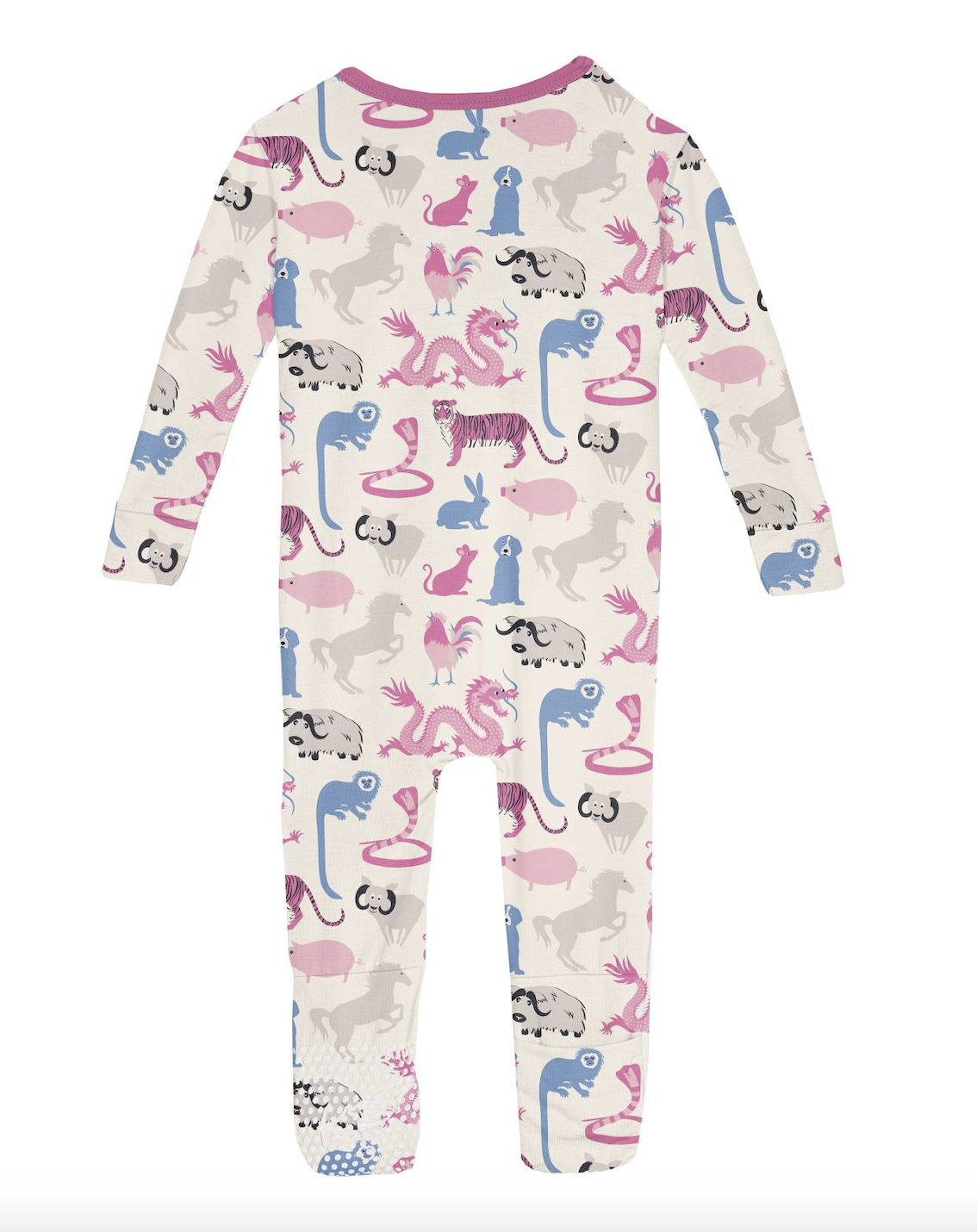 Kickee Pants Convertible Sleeper Zipper Natural Chinese Zodiac