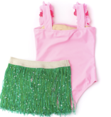 Shade Critters Hula 1pc Floral & Skirt - Lt Pink
