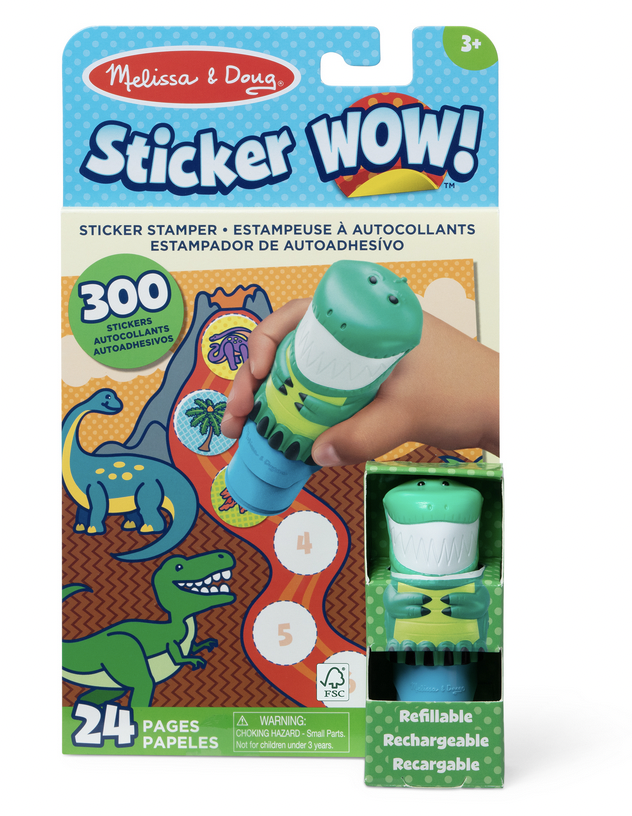 Melissa & Doug Sticker WOW! Activity Pad & Sticker Stamper - Dinosaur