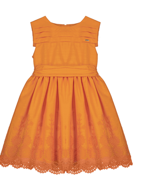 Mayoral 3917 62 Embroidered Dress Orange