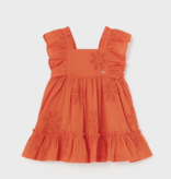 Mayoral 1913 88 Embroidered dress Tangerine