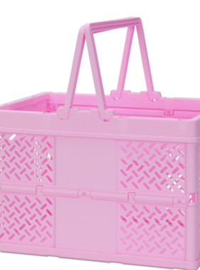 Iscream Large Pink Foldable Storage Crate