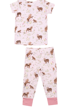 Angel Dear WATERCOLOR PONIES S/S LOUNGEWEAR SET