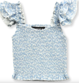 KatieJ NYC Joanna Top-Blue Ditsy Floral