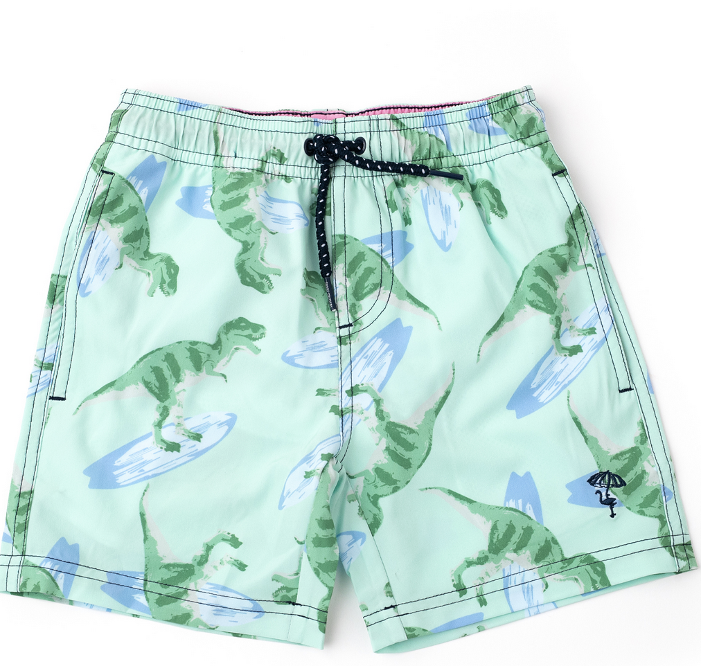Shade Critters boys trunks - surfin dinos mint