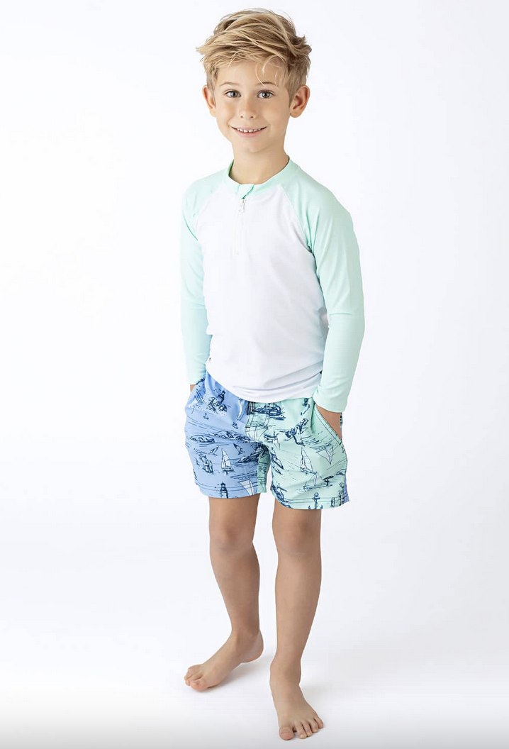 Shade Critters boys trunks - coastal colorblock